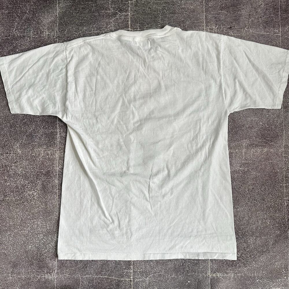 Men's Vintage 90's AllSport Pelican Sailboat Moon Graphic White T Shirt Tee Sz L - Picture 4 of 4